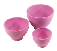 Ultronics Set of Three Pink Flexible Rubber Bowls S, M, L | Terry Binns Catalog