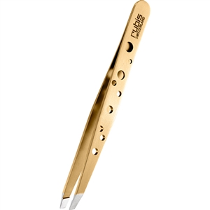 Rubis Gold Swiss Slant Tweezer - Professional Salon & Spa Products | Terry Binns Catalog