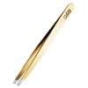 Rubis Class Slant Tip Tweezer with Gold Wash Finish | Terry Binns Catalog