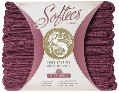 Softees Plum Towels Microfiber - Professional Spa & Esthetician Supply | Terry Binns Catalog