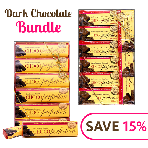 30 Dark Mini Chocolate Bar Gift Box, ChocoPerfection Dark Chocolate 12-Bar Gift Box