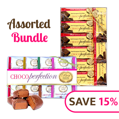 30 Dark Mini Chocolate Bar Gift Box, ChocoPerfection Dark Chocolate 12-Bar Gift Box