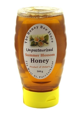 Ontario Summer Blossom Honey, squeezed bottle