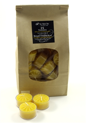 Beeswax Tealights, 25 pack