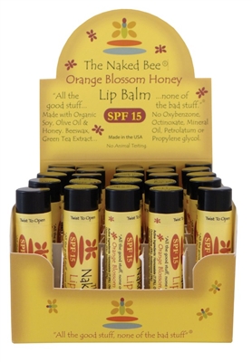 The Naked Bee Lip Balm Orange Blossom Honey .15 stick