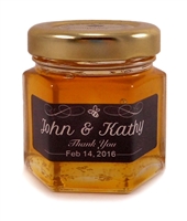 Honey Favours from Ontario, Canada: 60g Hex Jars with label designs