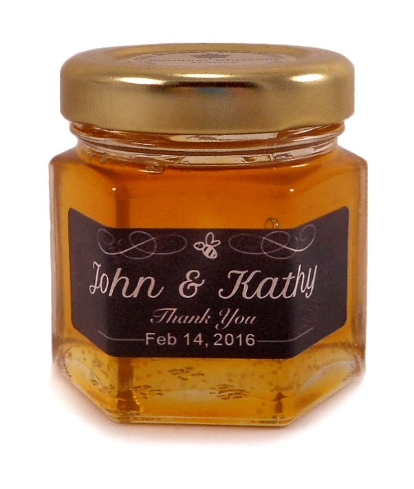 Canadian Honey Wedding Favours - Baby showers, baptisms, anniversary and  any other special occasion! Natural unpasteurized Summer Blossom honey from  Ontario, Canada. We have a variety of pre-designed labels or we can