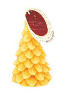 Beeswax Natural Yule Tree candle