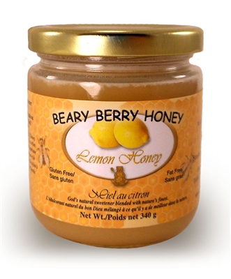 Creamed honey mixed with natural lemons.