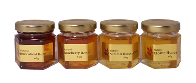 Four jars Canadian Honey Gift Set