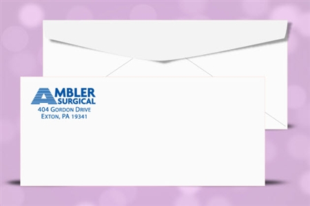 # 9 Regular Envelopes, 1 PMS color print, # 10036PMS