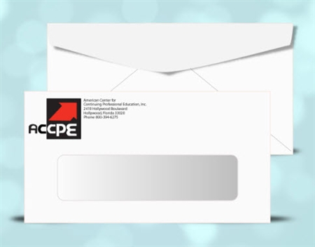 # 6-3/4 Window Envelopes, black + 1 PMS color print, # 11020P2