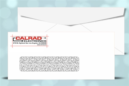 # 9 Window Envelopes - security tint, black + 1 PMS color print, # 11036TP2