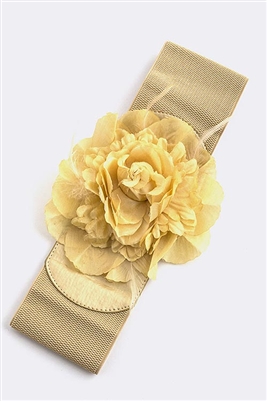 Yellow Floral Belt