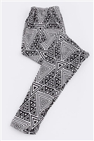 Black and White Aztec Pattern Leggings - One Size