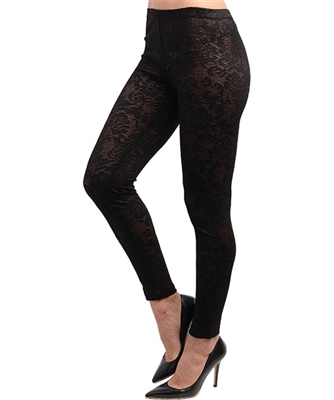 Black Lace Leggings