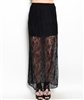 Black Lace Maxi Skirt