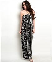 Black White Tribal Jumpsuit