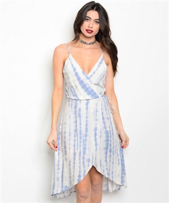 Blue Tie-Dye Dress