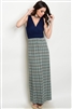 Navy Mint Maxi Dress