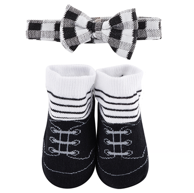 BOWTIE & SOCKS SET - BLACK STRIPE TUX