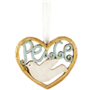 Peace Christmas Heart Ornament