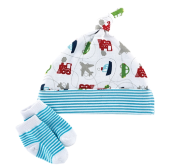 Baby Boy Cap and Sock Gift Set