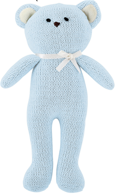 Blue Bear Knit Rattle