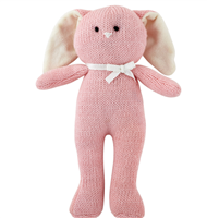 Pink Bunny Knit Rattle