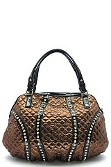 Bronze Metalic Rhinestone Tote Bag