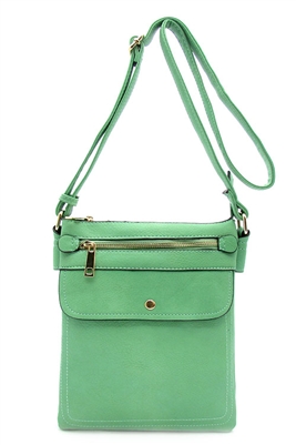 Green Designer Messenger Bag