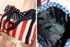Patriotic Striped Canvas Shoulder Bag