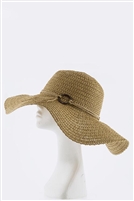 Camel Zigzag Woven Sunhat