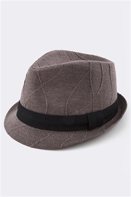 Brown Textured Fedora