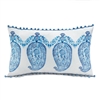 Blue Paisley Tassled Pillow