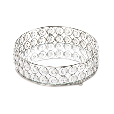 Round Jeweled Tray