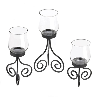 3 pc. Hurricane Candle Lantern