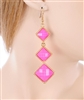 Three Level Frame & Acrylic Diamond Shape Earring