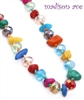 Multi Color Stone Necklace & Earring Set