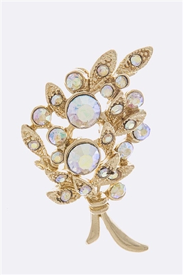 Crystal Bouquet Brooch