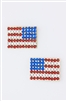 Patriotic Flag Earrings Post Back