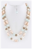 Pearl layered necklace and earring set