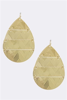 Chevron Teardrop Earrings