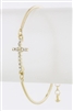 Crystal Lined Cross Link Bracelet