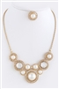 Crystal Pearl Necklace Set