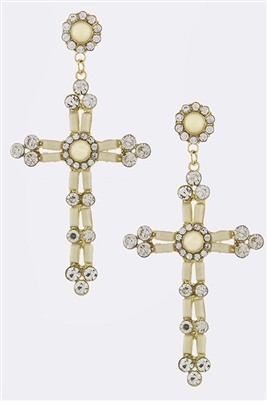 Deco Cross Earrings