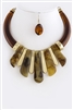 Earth Tone Bib Necklace Set