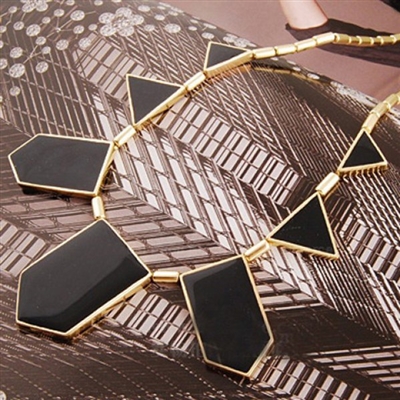 Black Bib Necklace