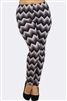 Plus Size Striped Knit Leggings