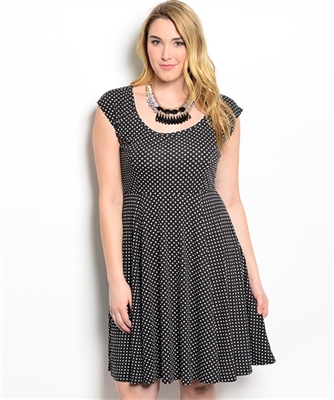 Black White Polka Dot Dress